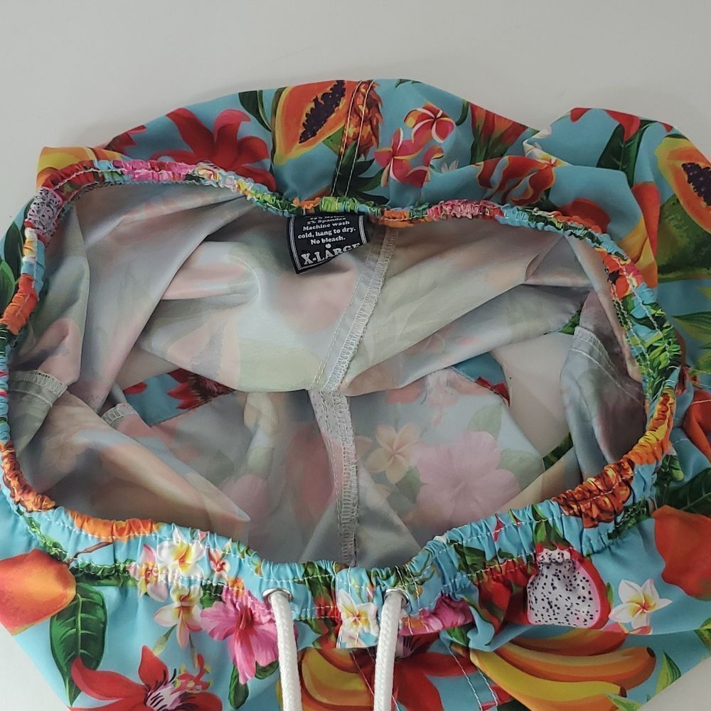 Knobs by Ryan Hill Men's Tropical Fruit Swim Trunks Size XL - Picture 6 of 6